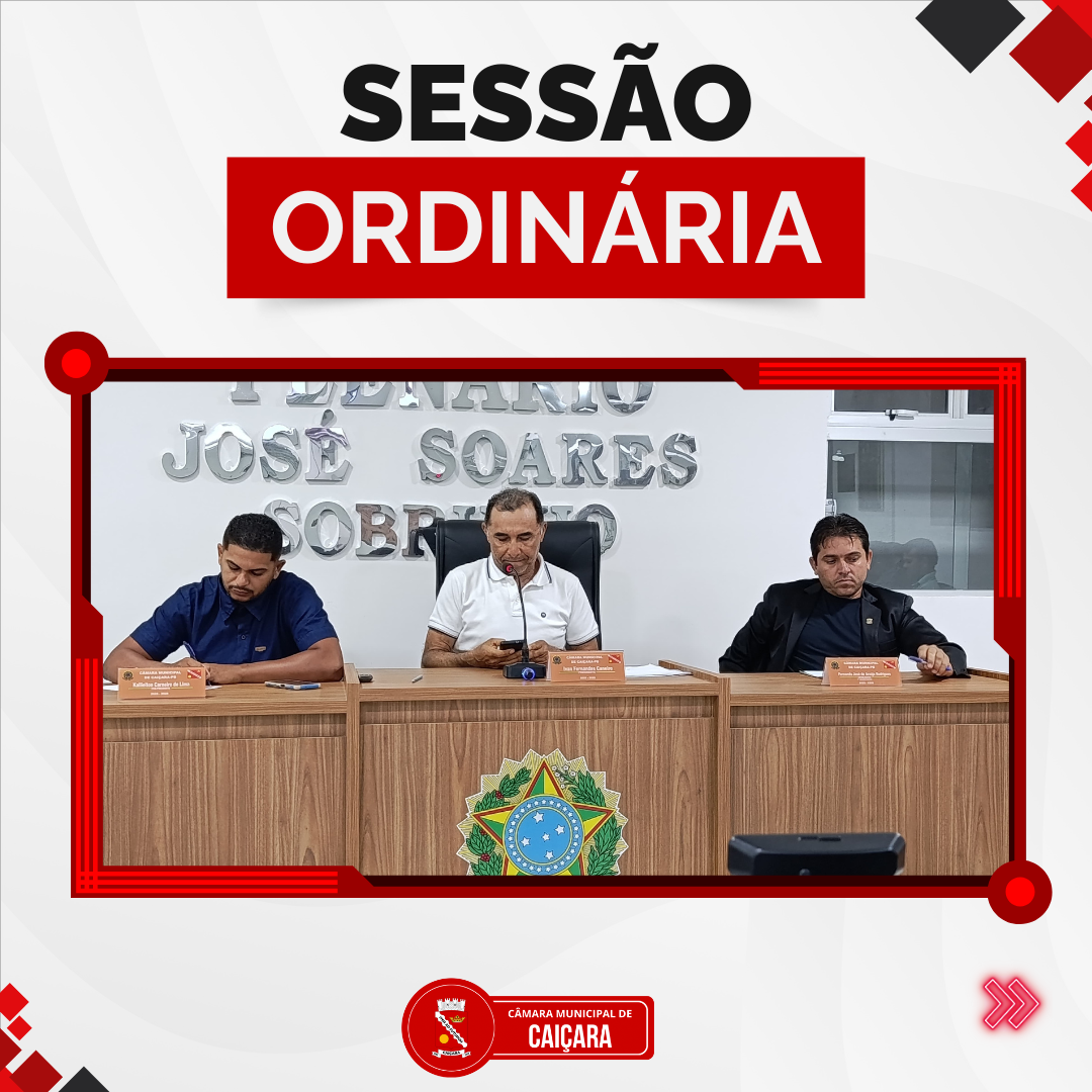 Câmara Municipal de Caiçara realiza sessão ordinária com moção de louvor ao sargento Geidione e destaque para ações comunitárias